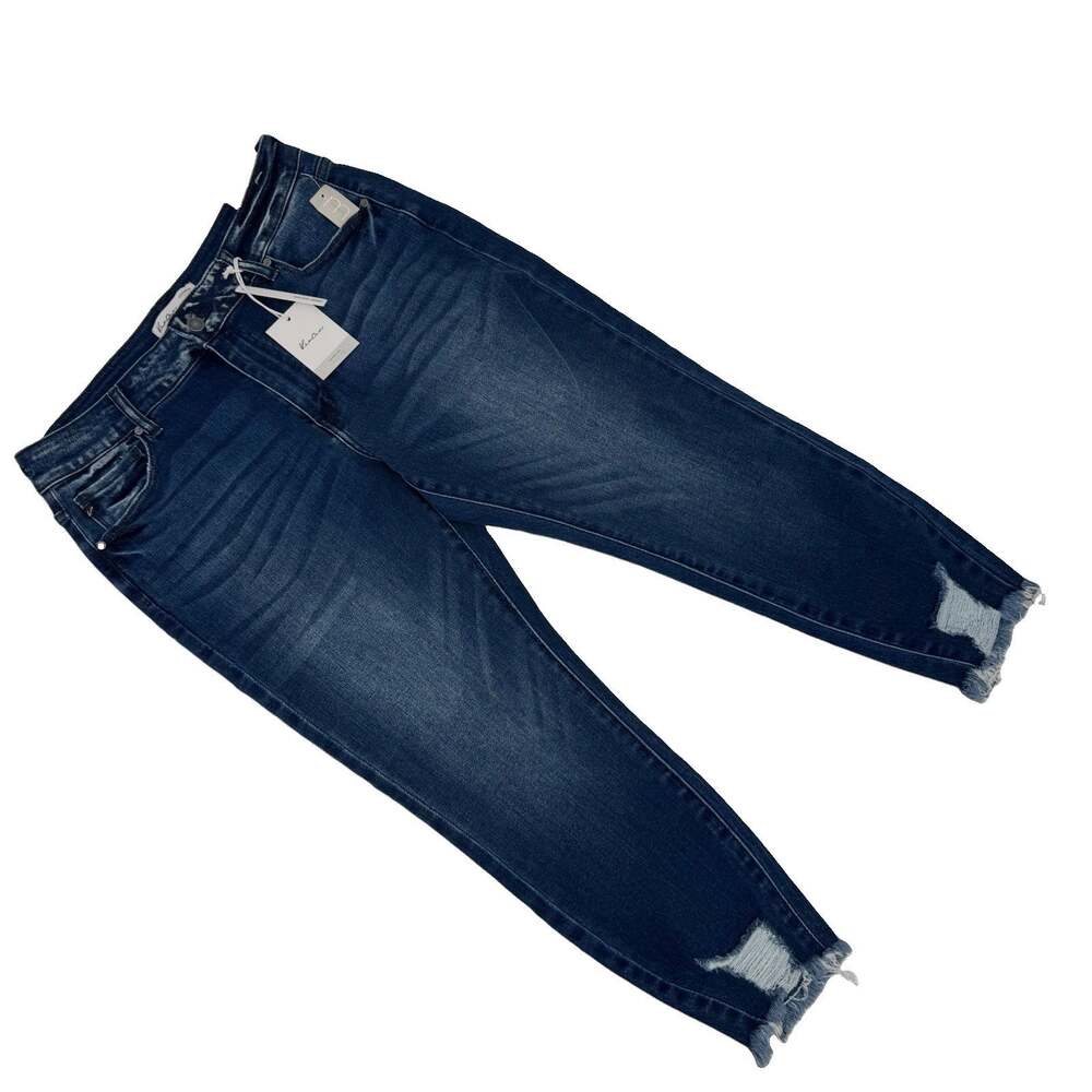 KanCan Maurices Women’s Jeans 14x26 High Rise Skinny Distressed Frayed Hem NWT